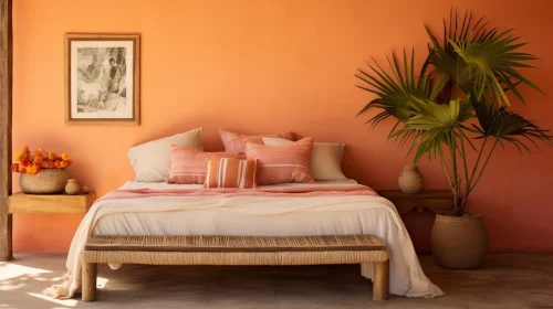 Bed Bedroom Decorated with Brazilian Folklore